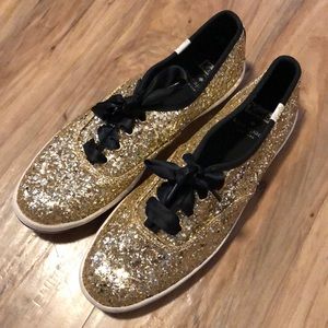 Gold Glitter Kate Spade Keds